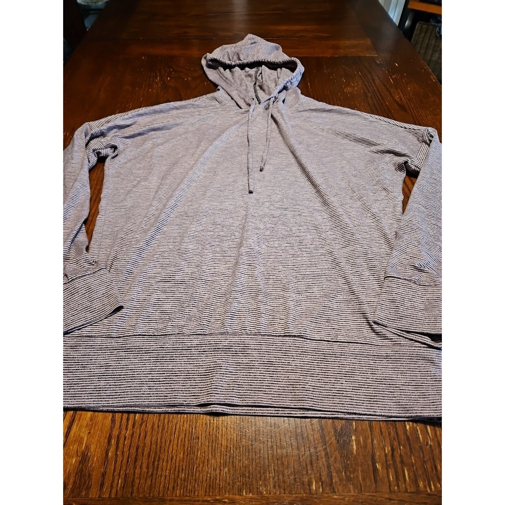 Skechers Go Walk Long Sleeve Hooded Pullover Women S Black/purple Striped(A877) - Picture 2 of 8